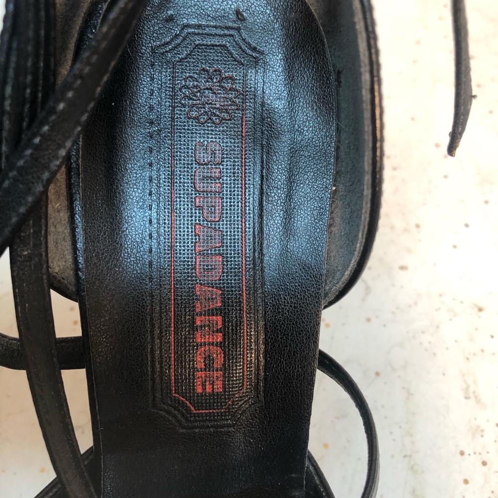 Supadance Black Strappy Sandals